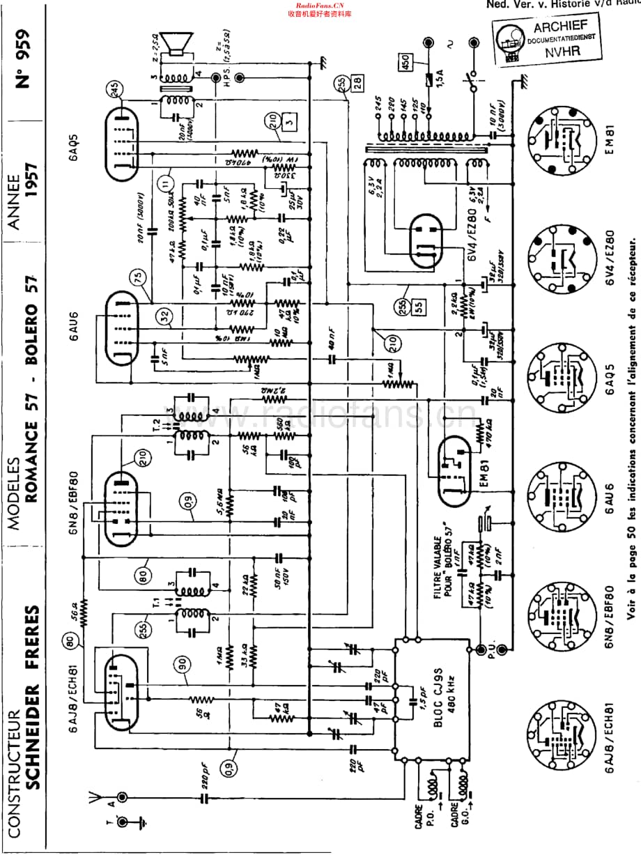 Schneider_Romance57维修电路原理图.pdf_第1页