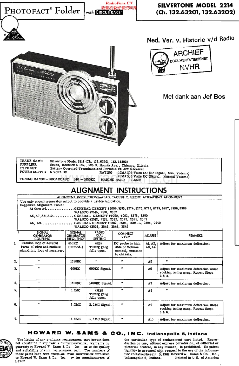 Silvertone_2214维修电路原理图.pdf_第1页