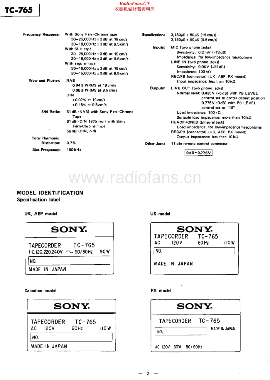 Sony_TC765维修电路原理图.pdf_第2页