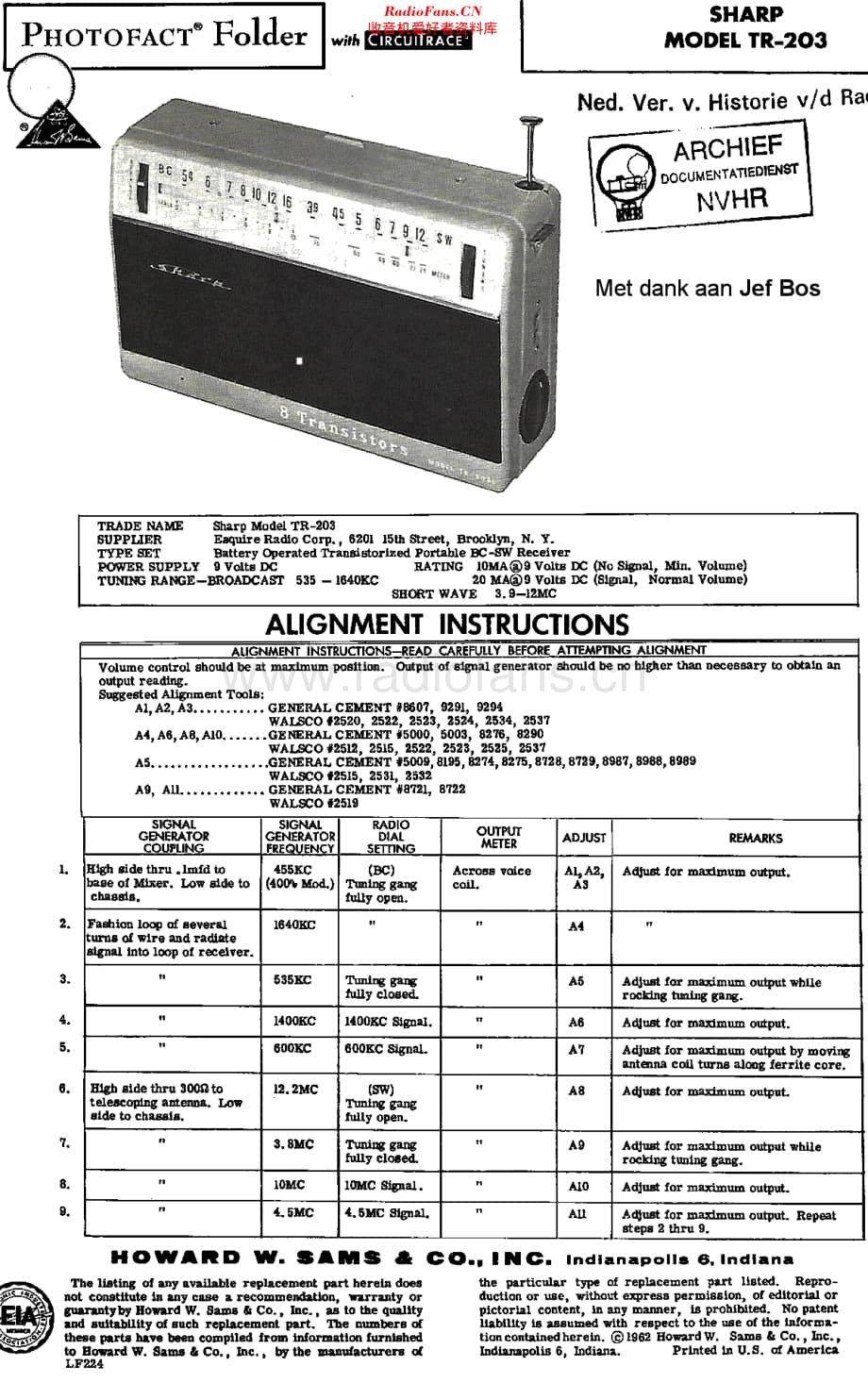 Sharp_TR203维修电路原理图.pdf_第1页