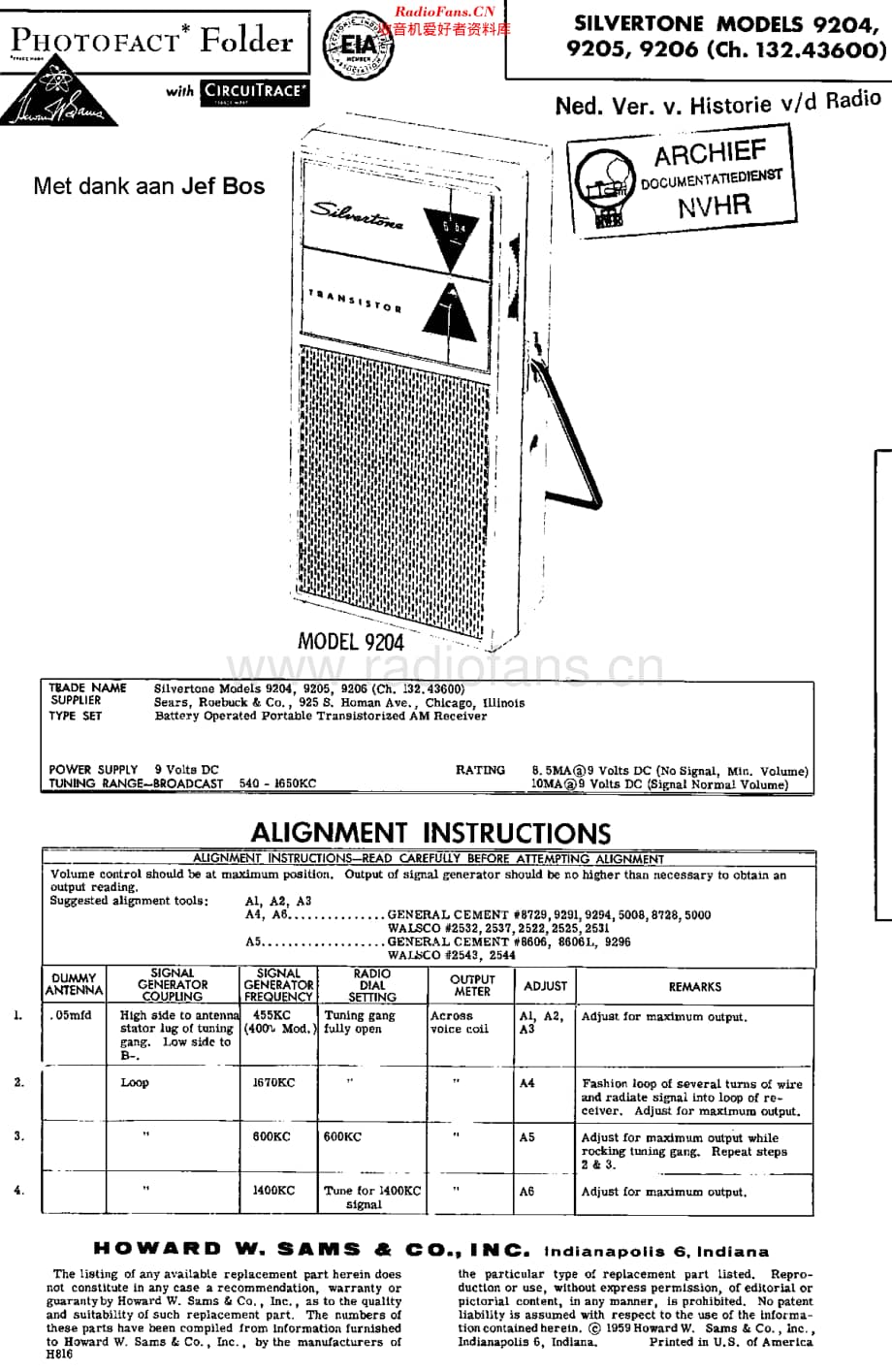 Silvertone_9204维修电路原理图.pdf_第1页