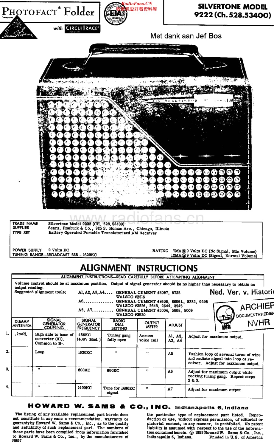 Silvertone_9222维修电路原理图.pdf_第1页