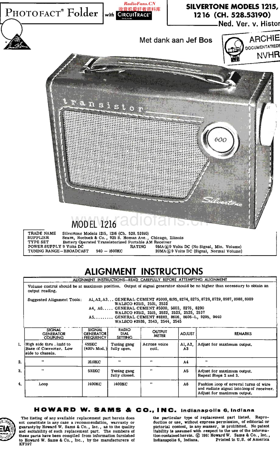 Silvertone_1215维修电路原理图.pdf_第1页