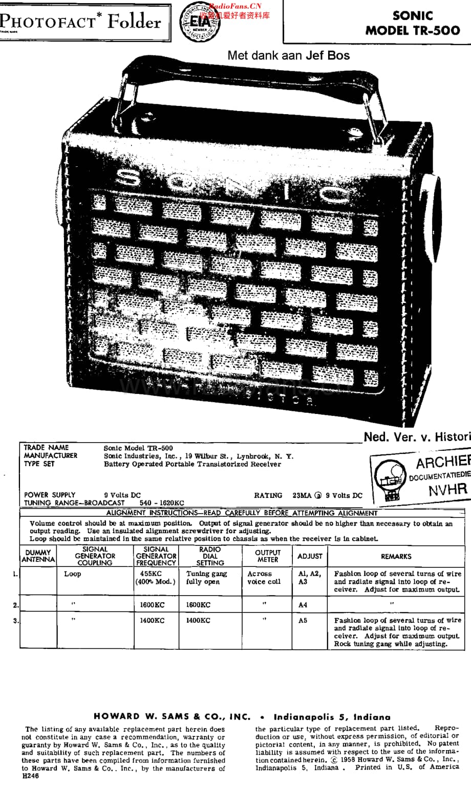 Sonic_TR500维修电路原理图.pdf_第1页