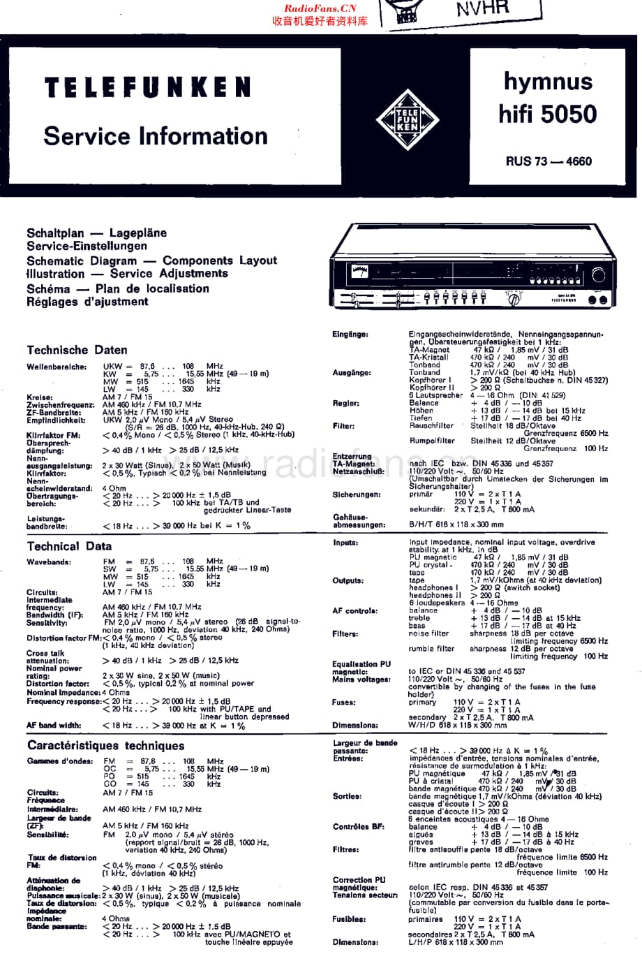 Telefunken_5050维修电路原理图.pdf_第1页