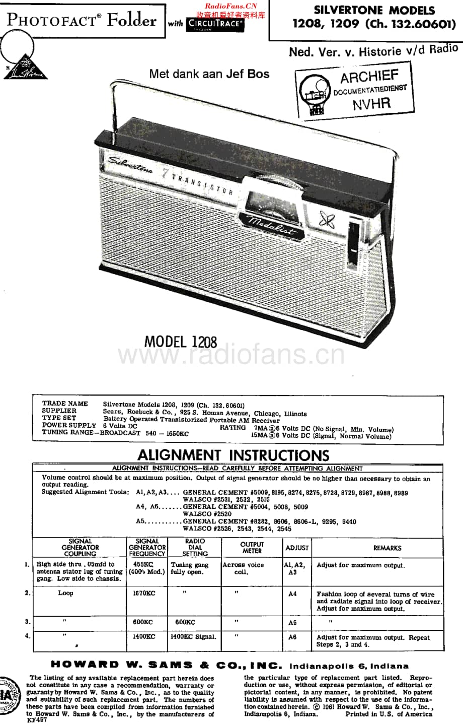 Silvertone_1208维修电路原理图.pdf_第1页