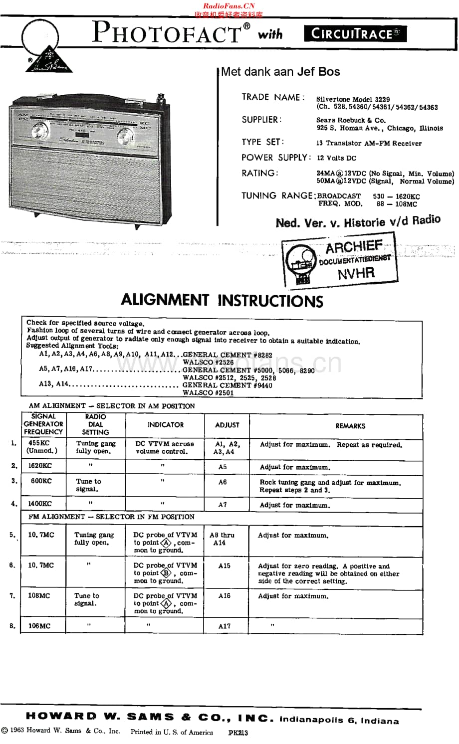 Silvertone_3229维修电路原理图.pdf_第1页