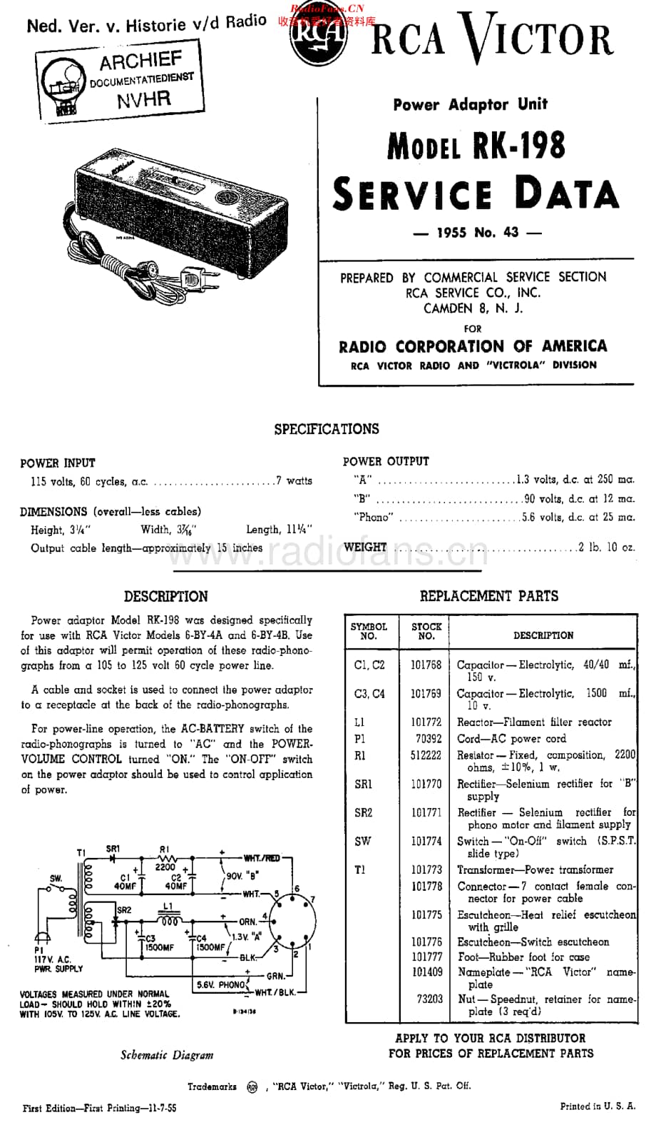 RCA_RK198维修电路原理图.pdf_第1页