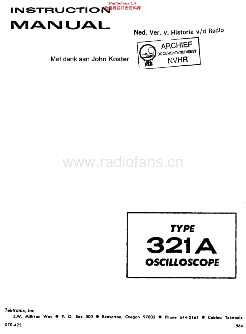 Tektronix_321A维修电路原理图.pdf_第1页