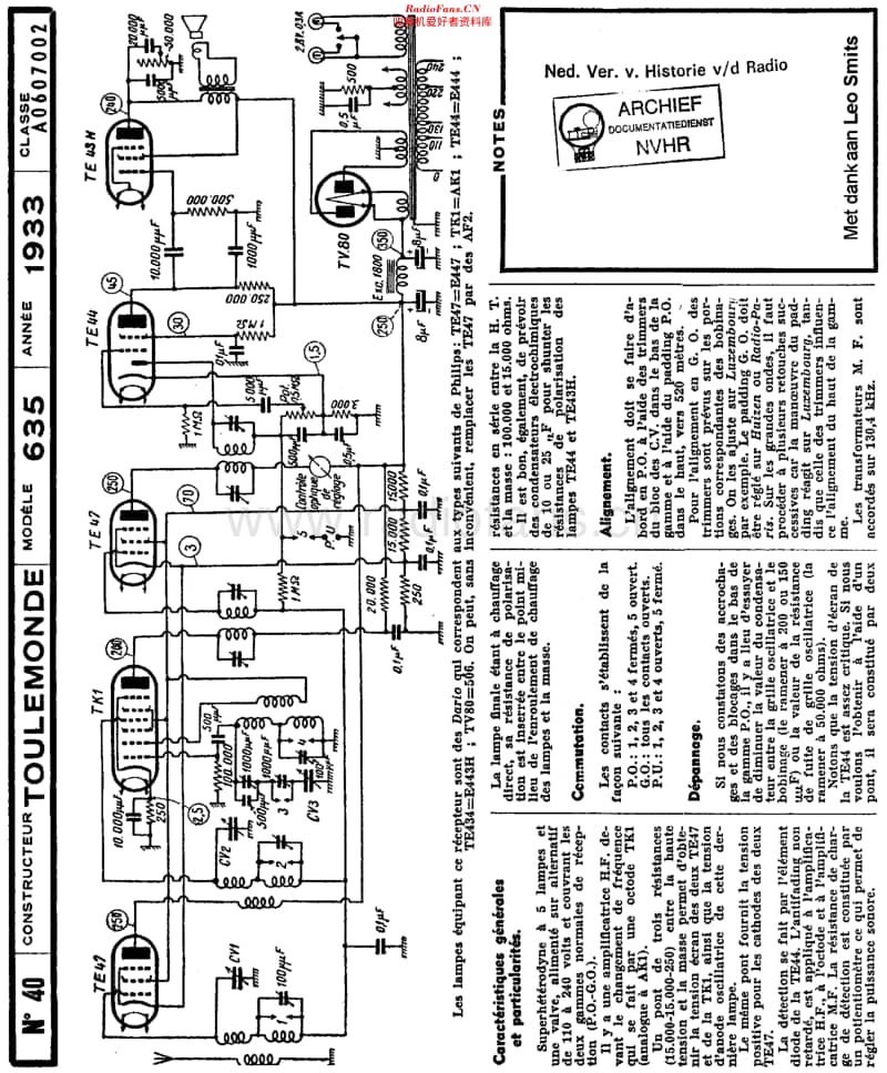 Toulemonde_635维修电路原理图.pdf_第1页