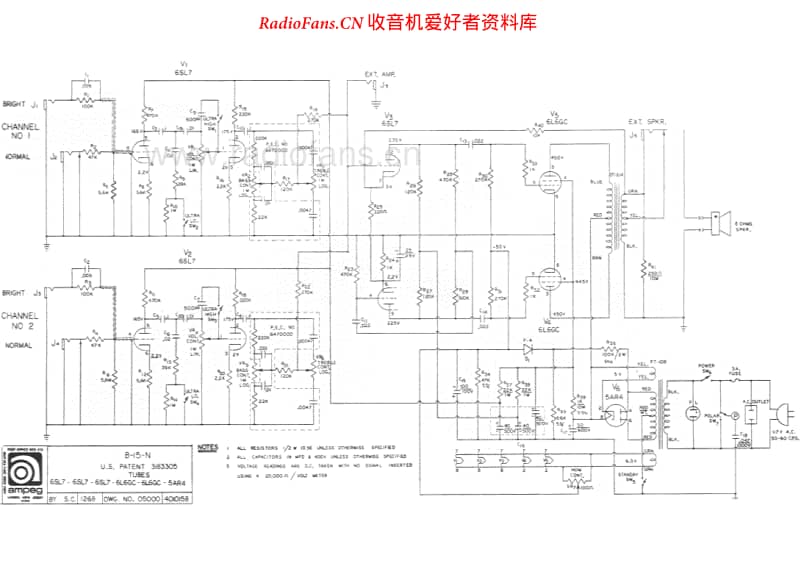 Ampeg B-15-N维修电路原理图.pdf_第1页