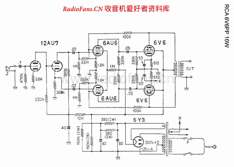 Rca 6V6PP维修电路原理图.pdf_第1页