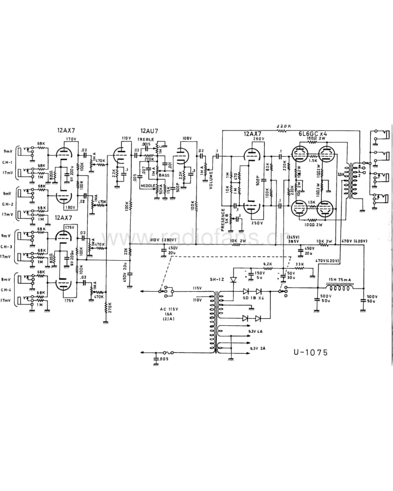 Univox U-1075维修电路原理图.pdf_第1页