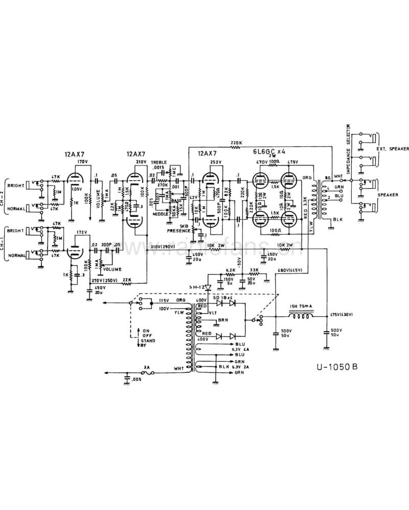 Univox U-1050B维修电路原理图.pdf_第1页