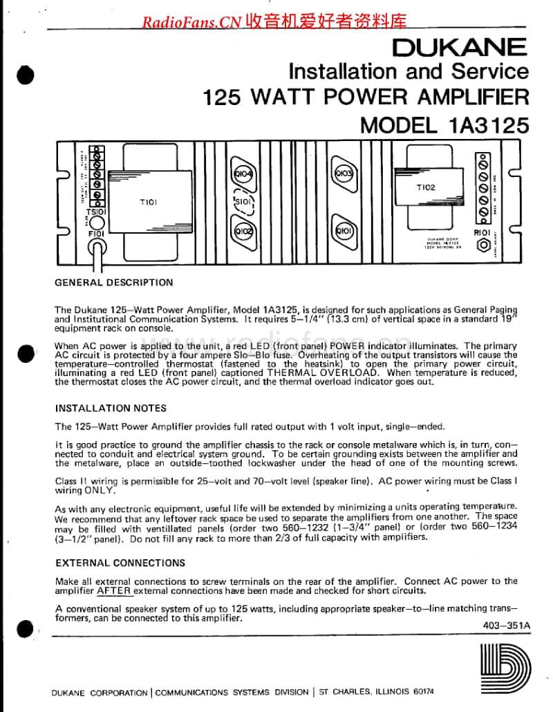 Dukane 1A3125维修电路原理图.pdf_第1页