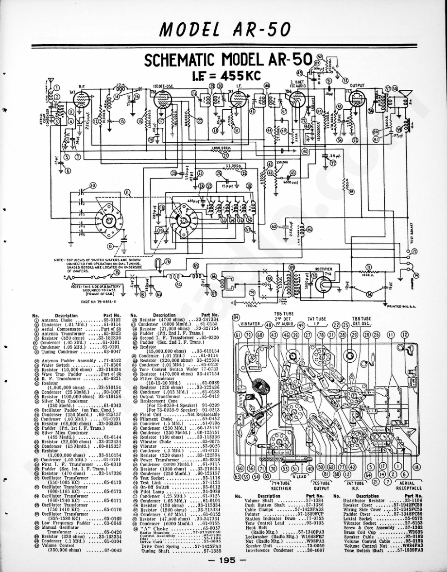 philco 1941 Short Wave Tuner „ Model SW-1维修电路原理图.pdf_第1页