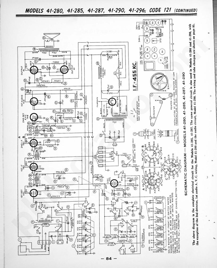 philco Radio-Phonograph Models 41-603, 41-604, 41-605, 41-607维修电路原理图.pdf_第2页