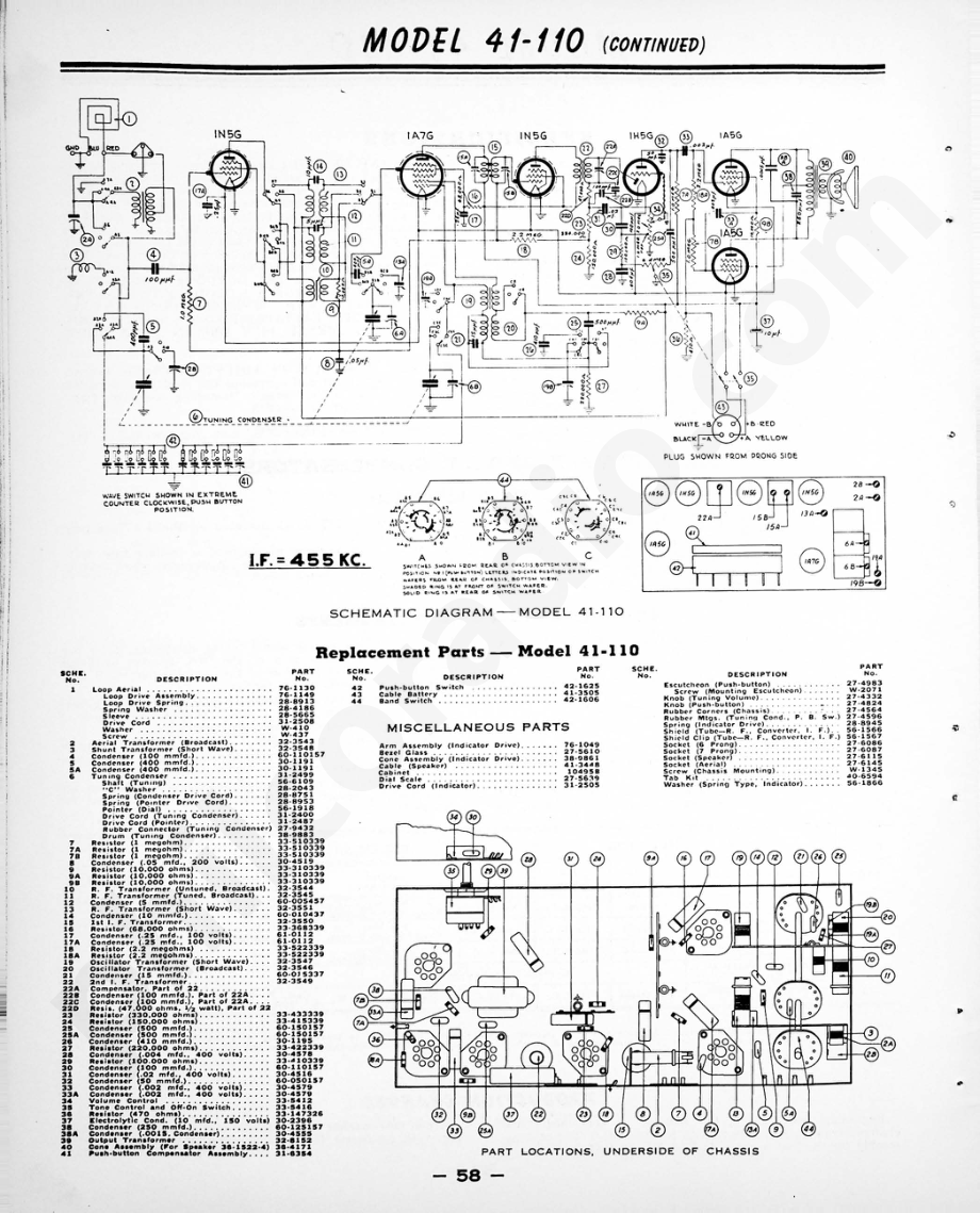 philco Model 41-246, Code 121维修电路原理图.pdf_第2页