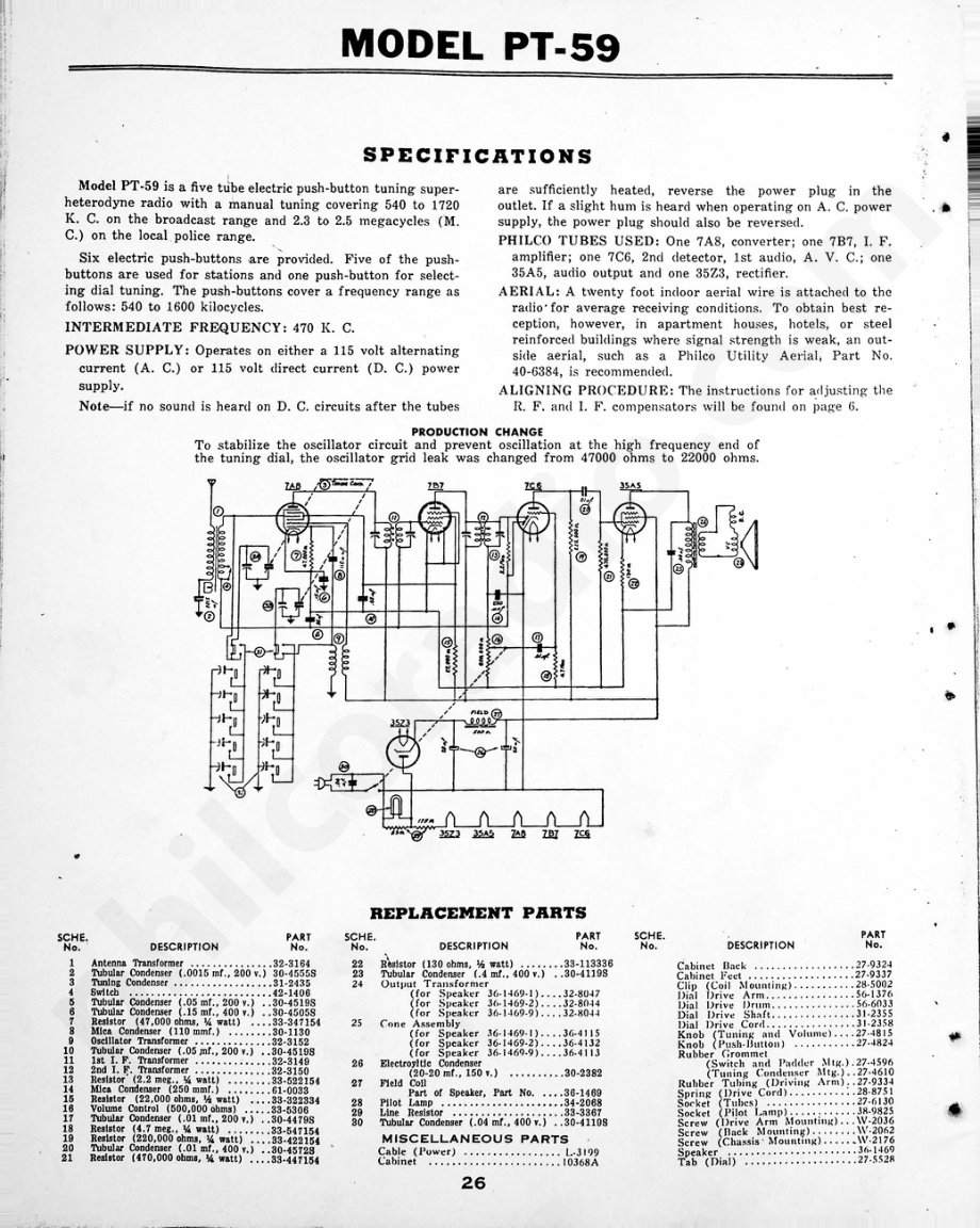 philco Model P-1530 维修电路原理图.pdf_第1页