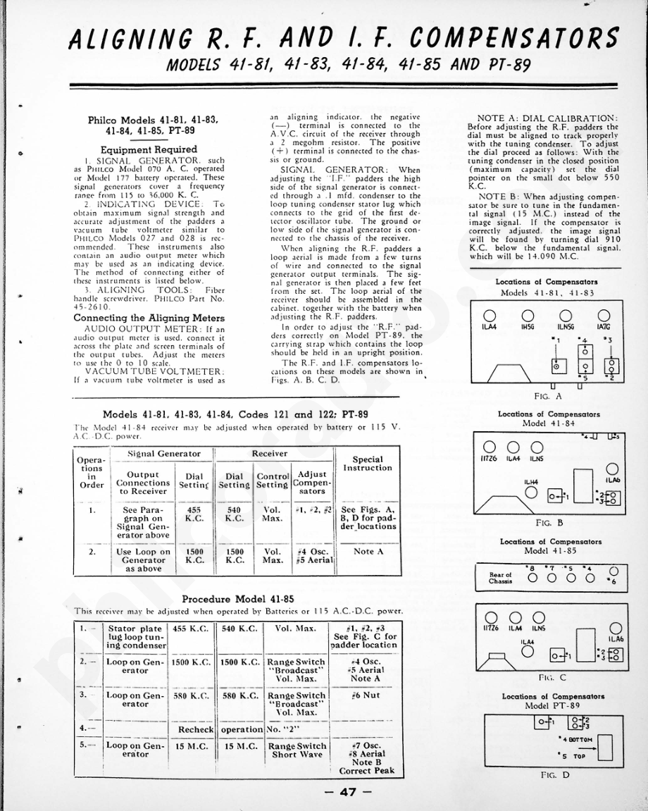 philco Model 41-90维修电路原理图.pdf_第1页