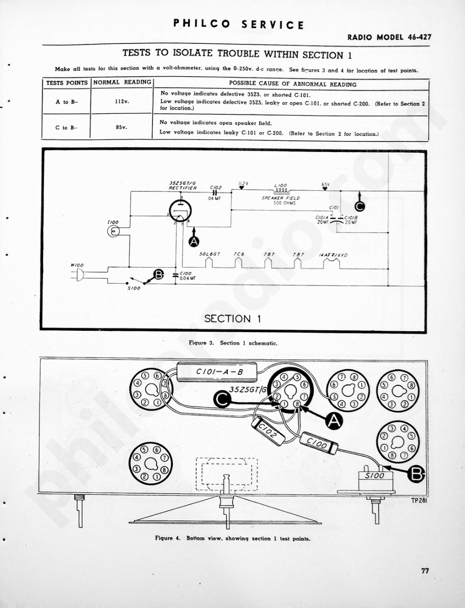 philco Model 46-427维修电路原理图.pdf_第2页