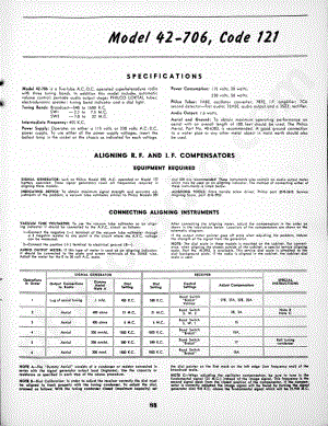 philco Model 42-706, Code 121 维修电路原理图.pdf