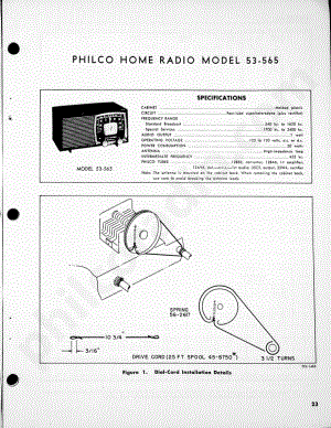 Philco Radio Model 53-565维修电路原理图.pdf