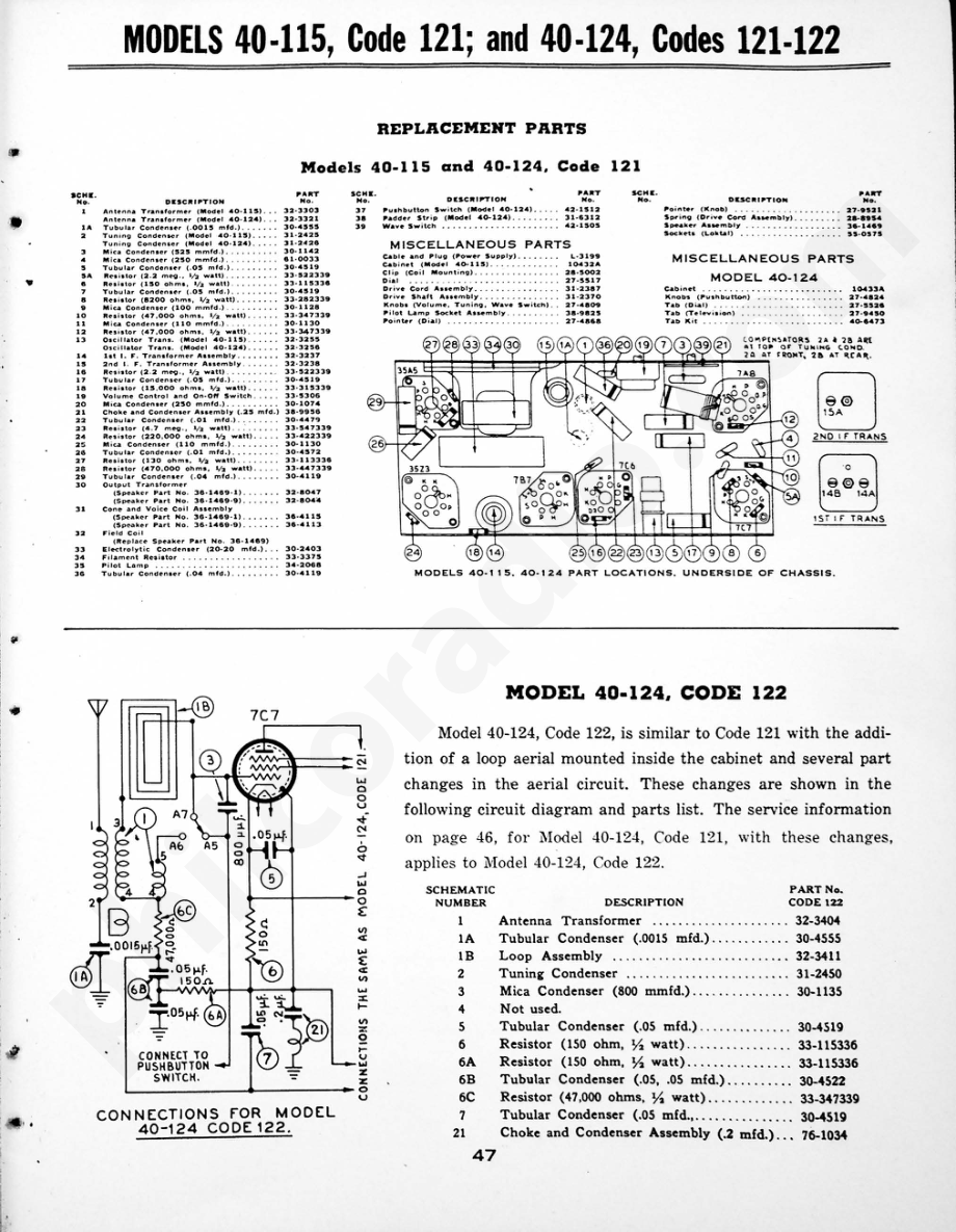 philco Models L-1760 and L-1761 维修电路原理图.pdf_第2页