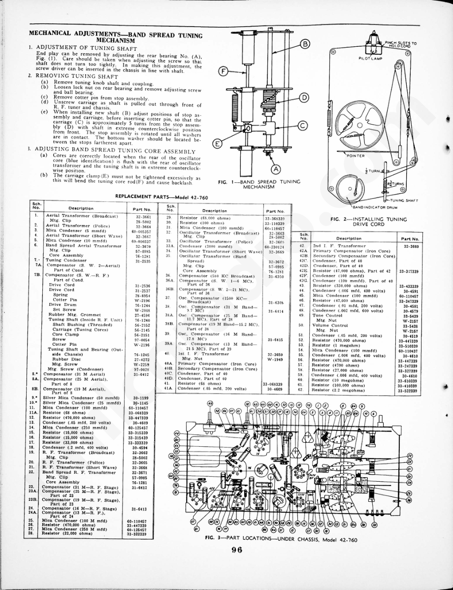 philco Models 42-760 Code 121; 42-761 Code 121, 42-762 Code 121 – Production Runs 1 and 2 维修电路原理图.pdf_第2页