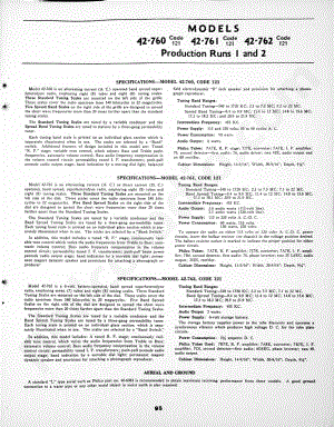 philco Models 42-760 Code 121; 42-761 Code 121, 42-762 Code 121 Production Runs 1 and 2 维修电路原理图.pdf