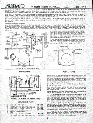 Philco Phonograph Model 10-RP 维修电路原理图.pdf