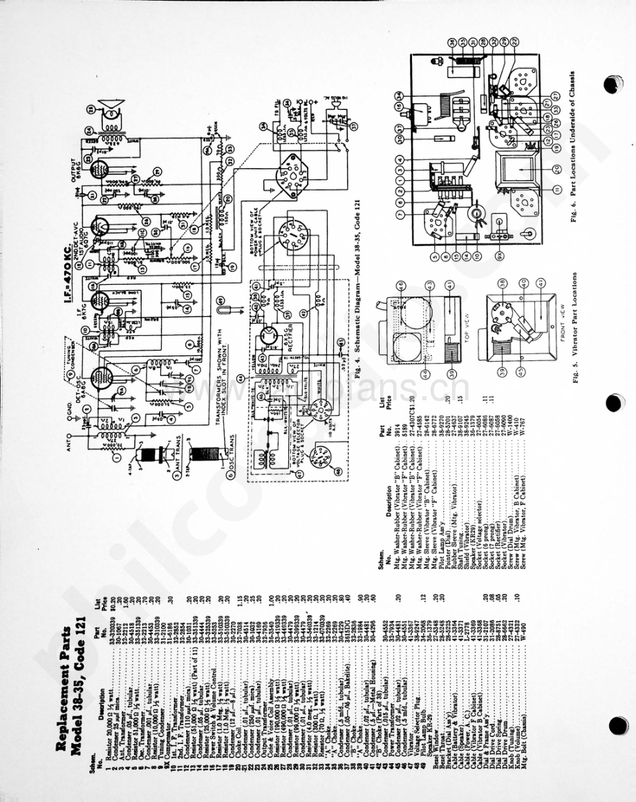 philco Model 38-35 (121) 维修电路原理图.pdf_第2页