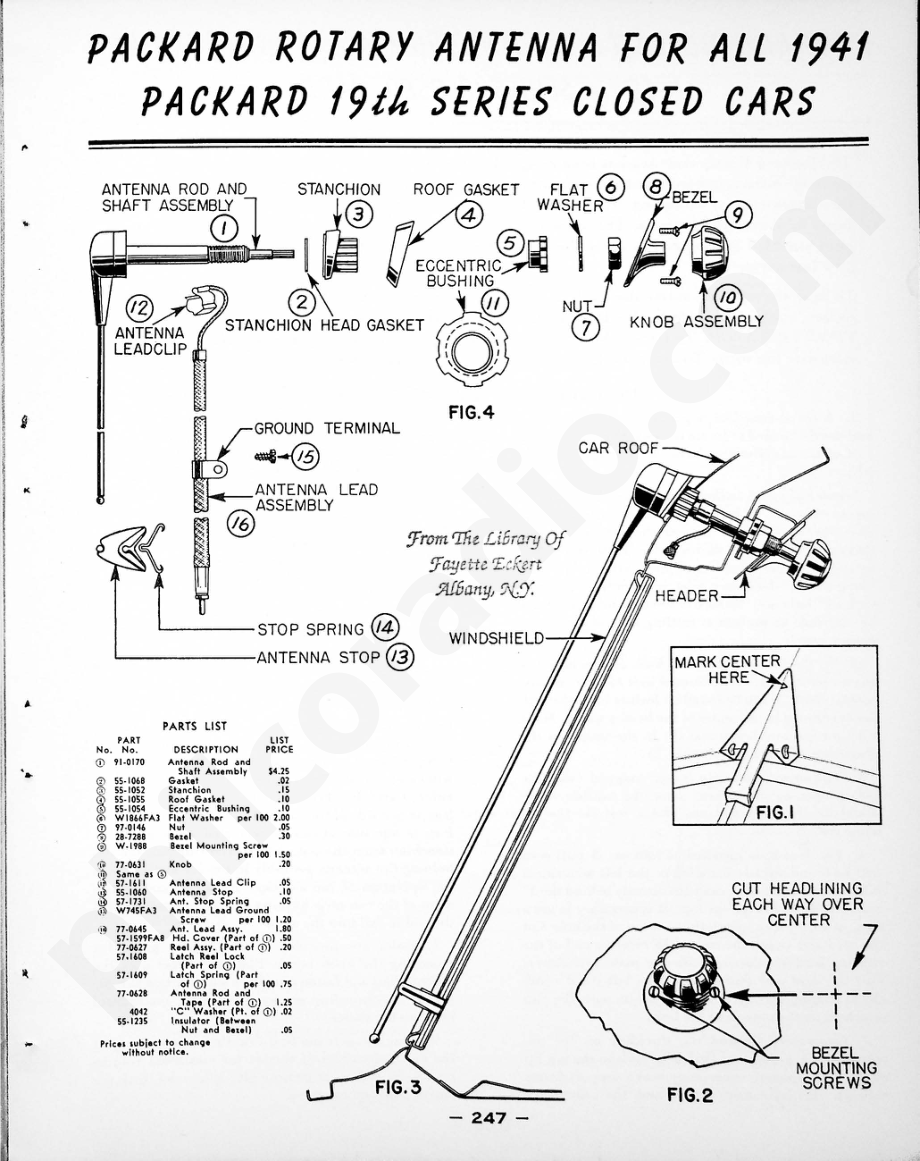 philco Speaker Replacement Cones for 1941 Philco Auto Radios维修电路原理图.pdf_第1页