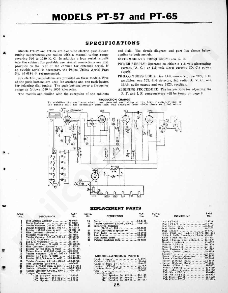 philco Model G-1528 维修电路原理图.pdf_第1页