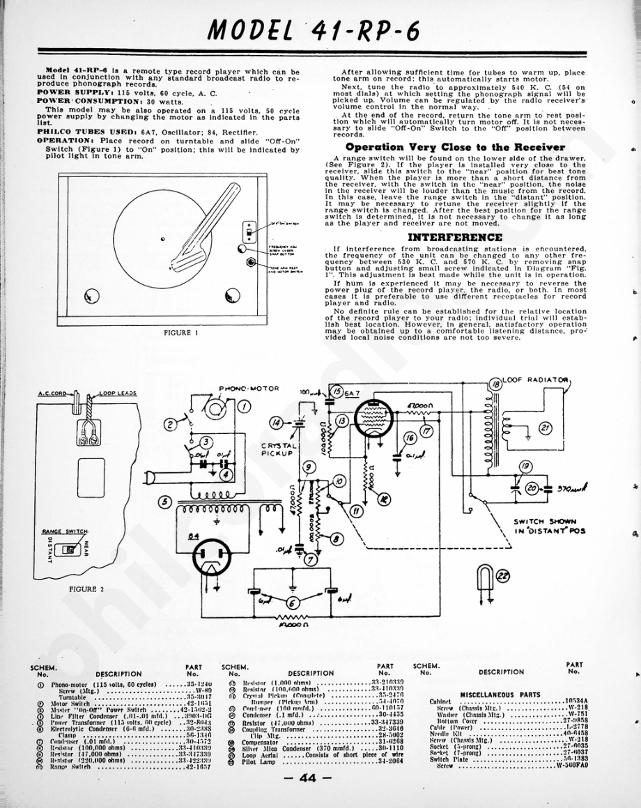 philco Model 41-83维修电路原理图.pdf_第1页