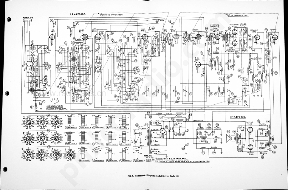 philco Model 38-116 (121) 维修电路原理图.pdf_第3页