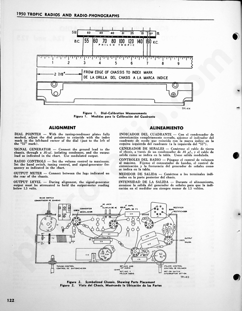 Philco-Tropic Radio Models 3010 and 3010-I, Codes 123, 124 and 125维修电路原理图.pdf_第2页