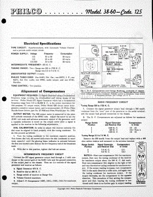 philco Model 38-60 (125) 维修电路原理图.pdf