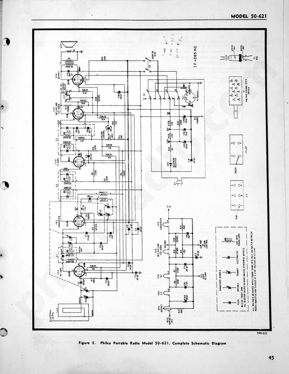 Philco Radio Model 50-621维修电路原理图.pdf_第2页