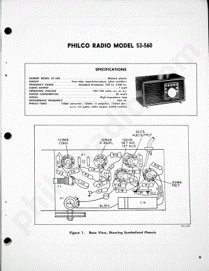 Philco Radio Model 53-560维修电路原理图.pdf