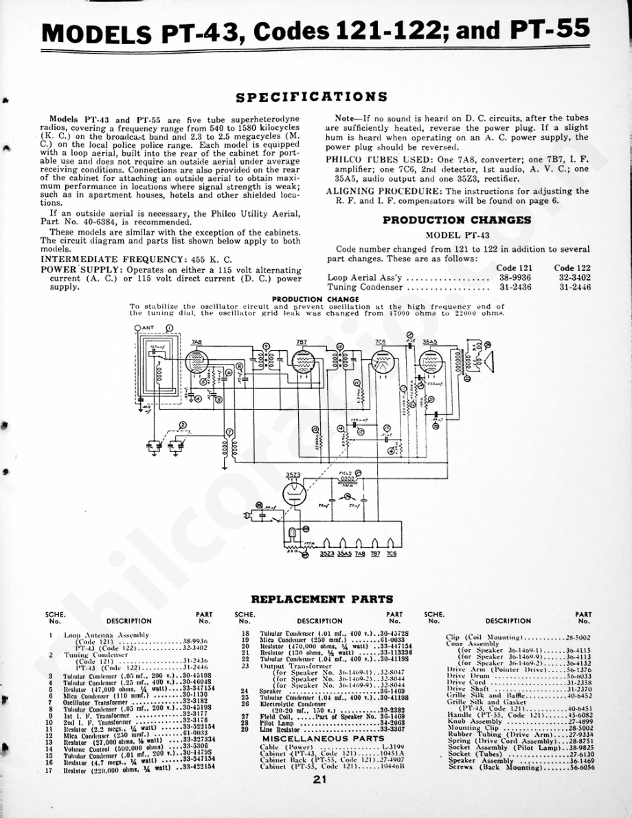 philco Model S-1516 维修电路原理图.pdf_第1页