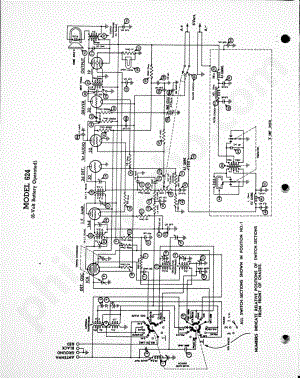 philco Model 624 (6 Volt Battery Operated) 电路原理图.pdf