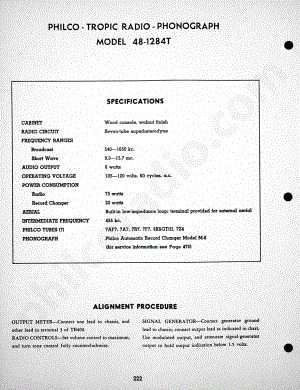 Philco-Tropic Radio Model 48-2810维修电路原理图.pdf
