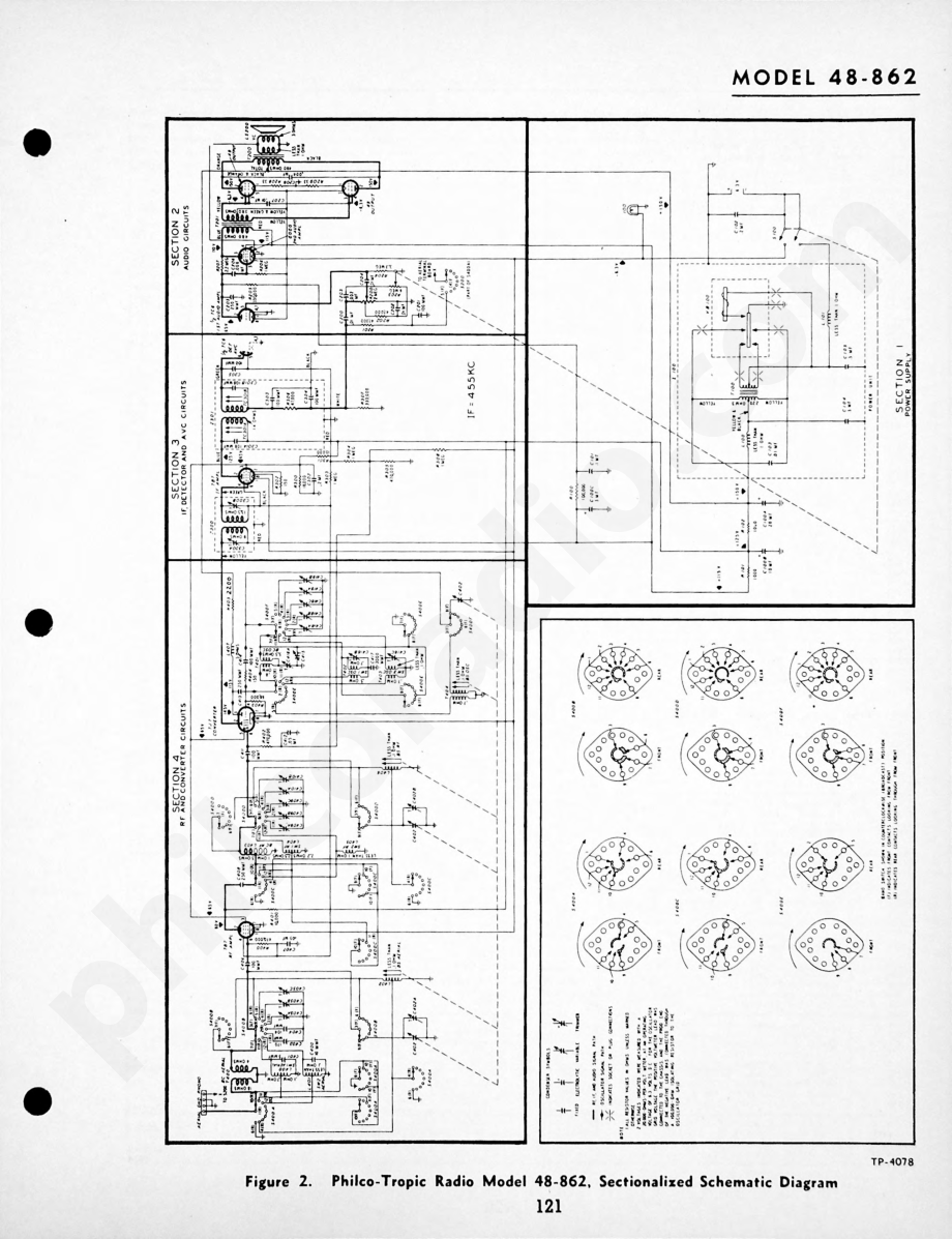 Philco Radio-Phonograph Model 48-1256维修电路原理图.pdf_第3页