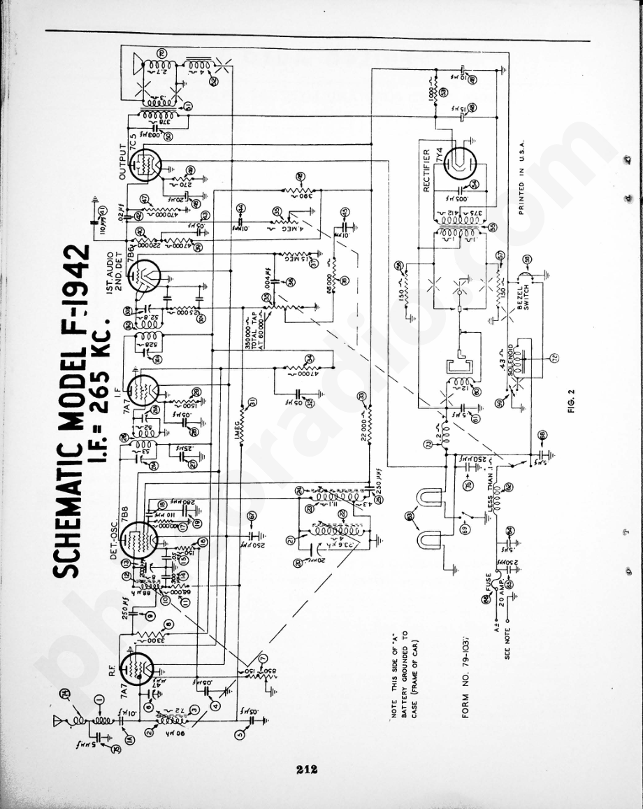 philco Model F-1942 Ford and Mercury Adjust-O-Matic 维修电路原理图.pdf_第2页