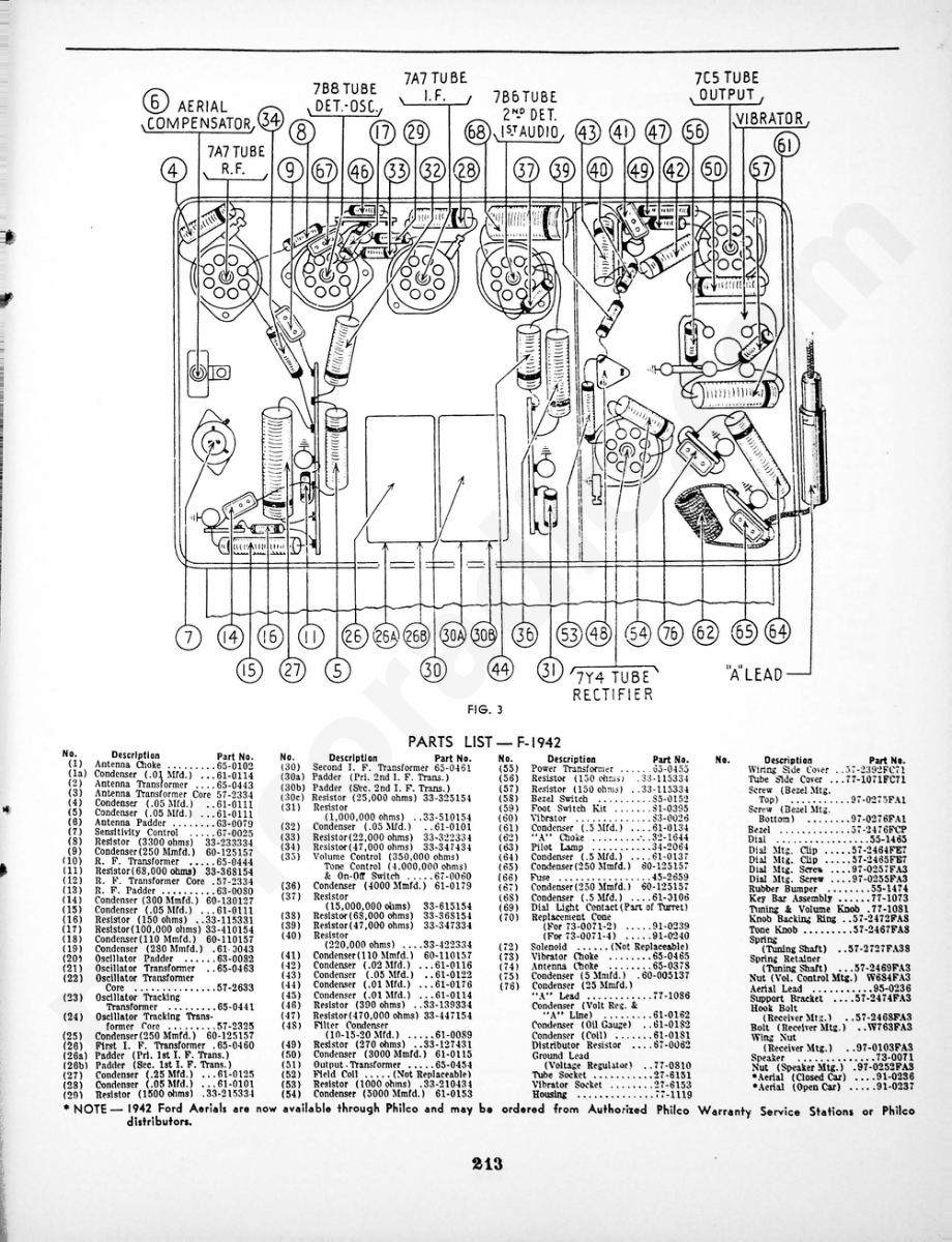 philco Model F-1942 Ford and Mercury Adjust-O-Matic 维修电路原理图.pdf_第3页