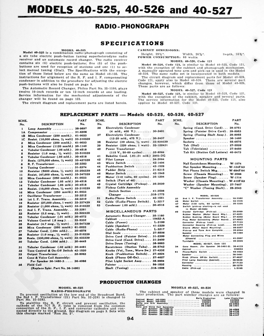 philco Aligning Procedure – Model P-1630 维修电路原理图.pdf_第1页