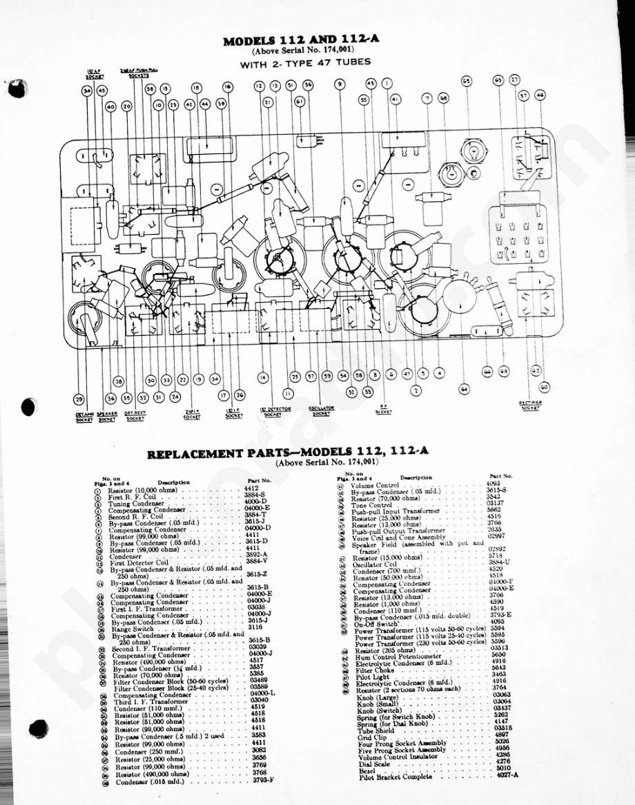 philco Models 112 and 112-A (2-47 Output) 电路原理图.pdf_第2页