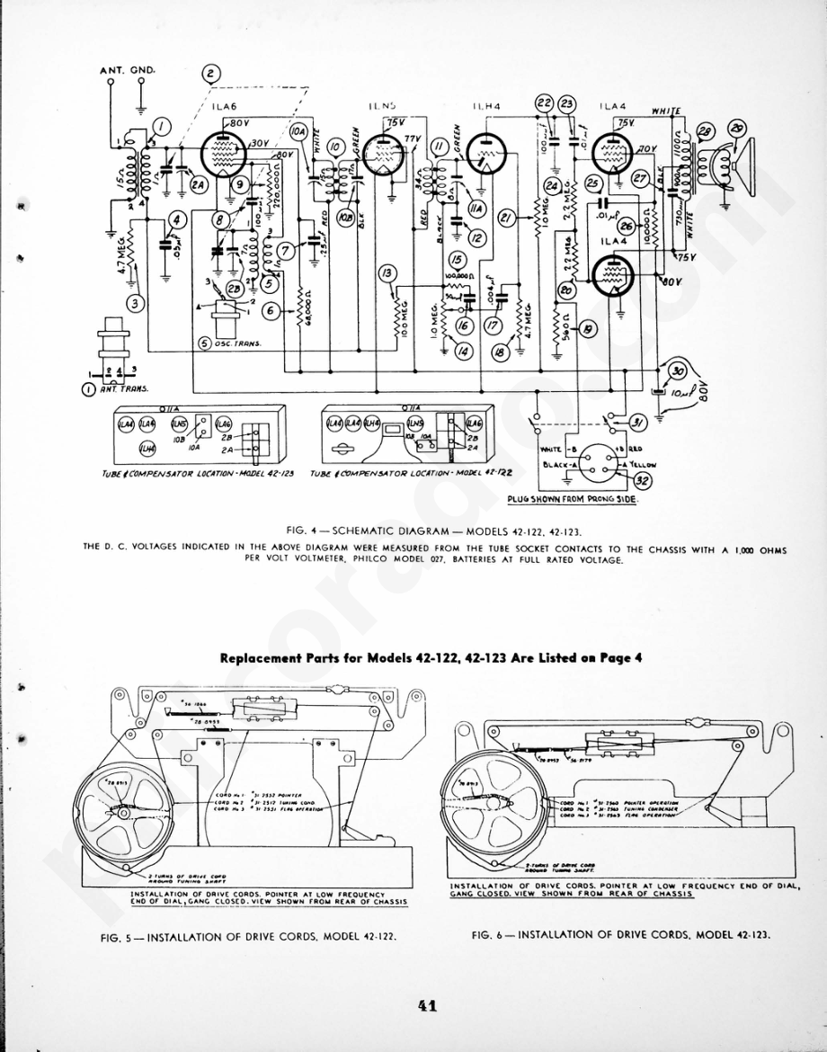 philco Models 42-121CB, Code 121; 42-122T, Code 121; 42-123F, Code 121 维修电路原理图.pdf_第3页