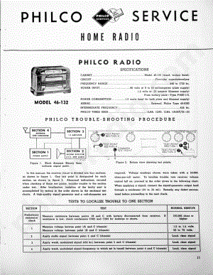 philco Model 46-132维修电路原理图.pdf